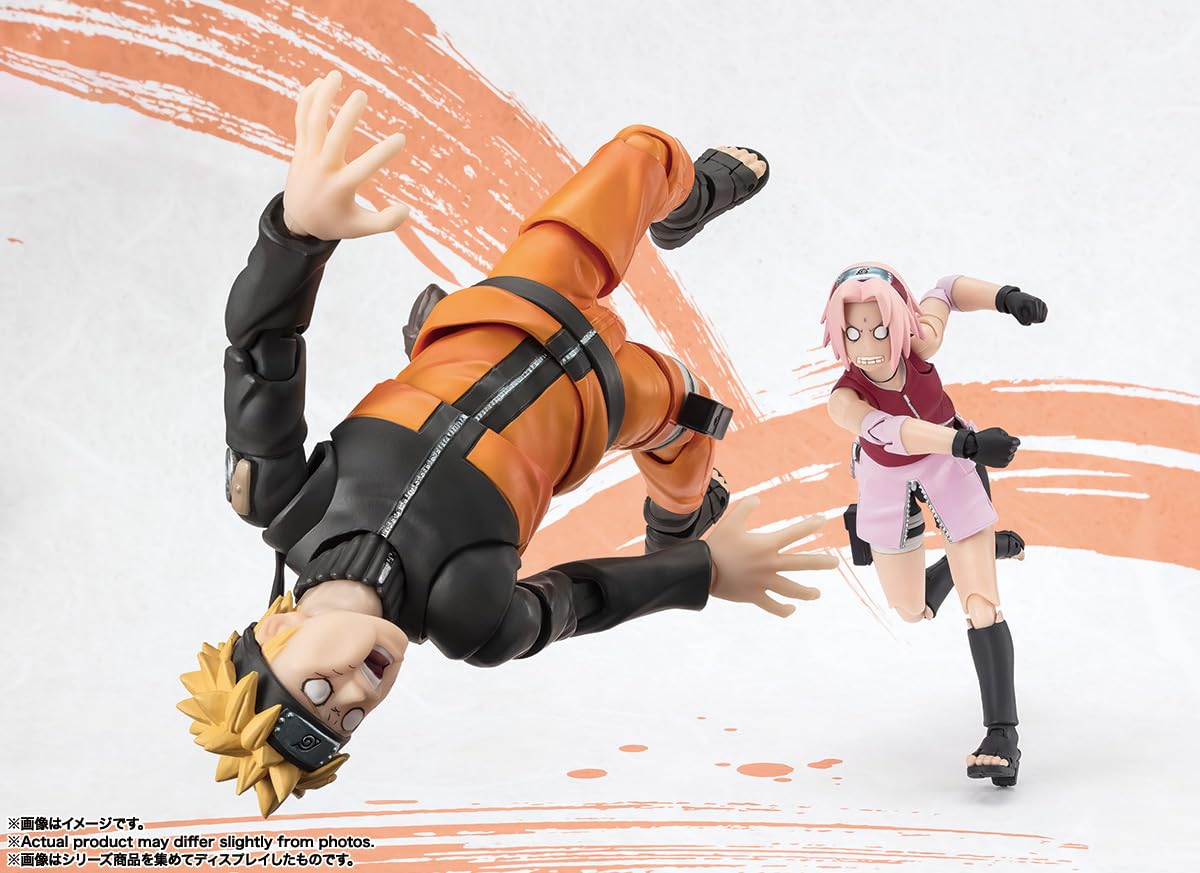 TAMASHII NATIONS Naruto Sakura Haruno Narutop99 Edition S.H.Figuarts Action Figure – Officially Licensed