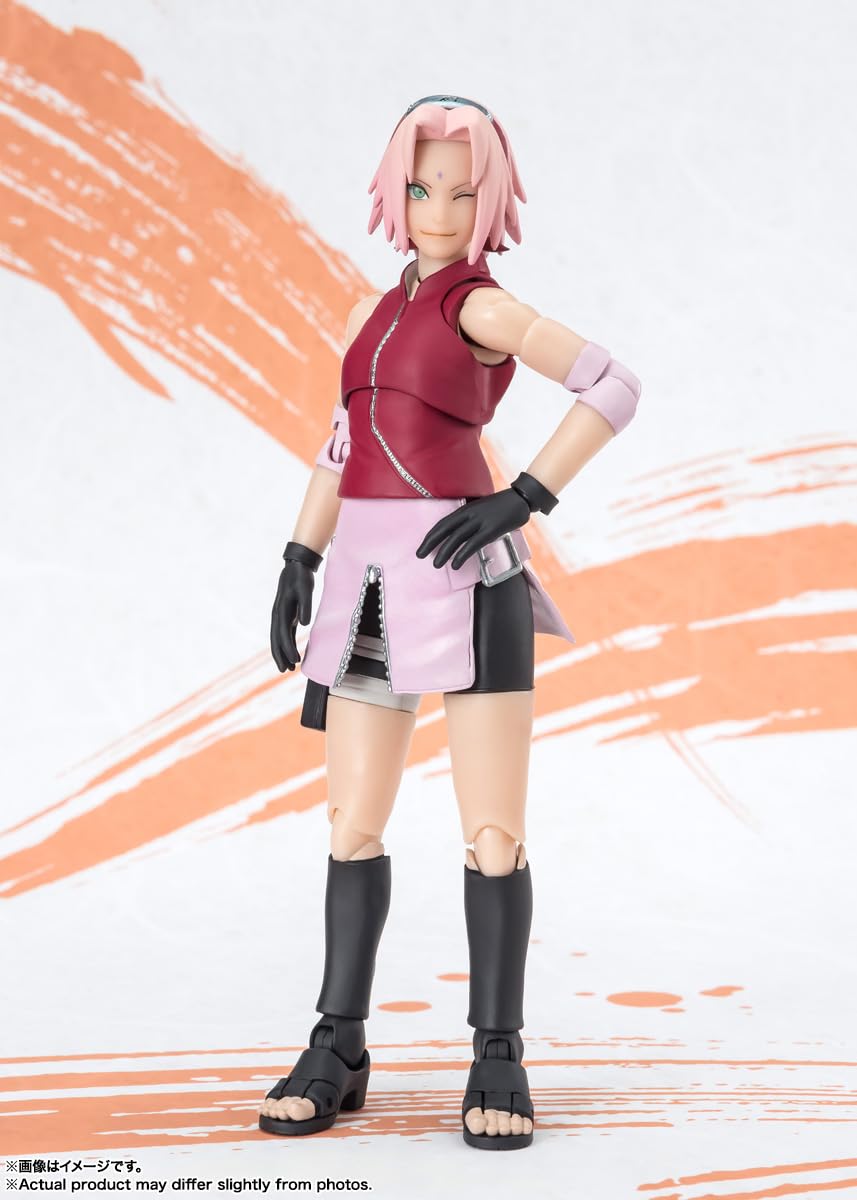 TAMASHII NATIONS Naruto Sakura Haruno Narutop99 Edition S.H.Figuarts Action Figure – Officially Licensed