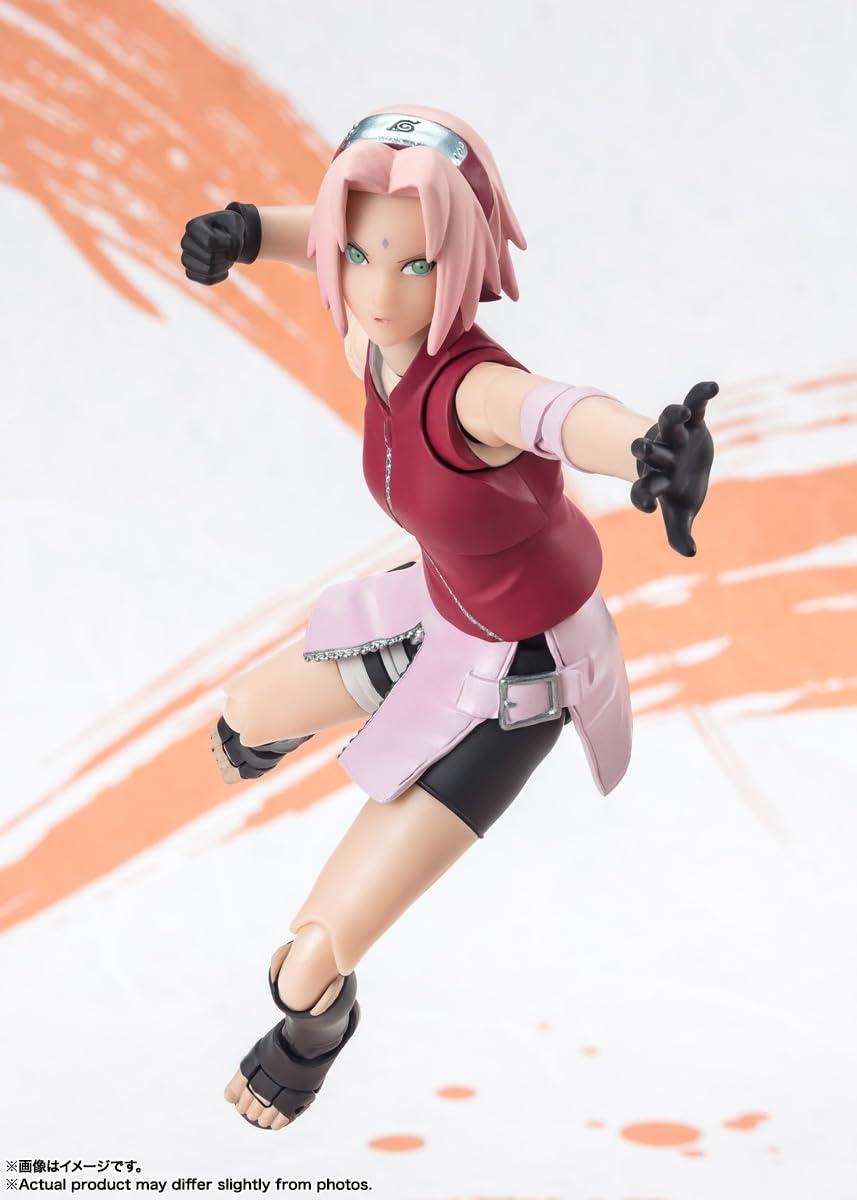 TAMASHII NATIONS Naruto Sakura Haruno Narutop99 Edition S.H.Figuarts Action Figure – Officially Licensed