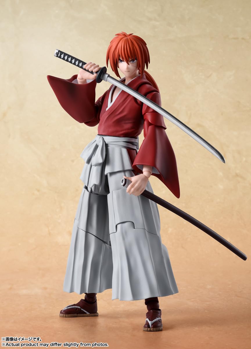 TAMASHII NATIONS - Kenshin Himura S.H.Figuarts Figure | Rurouni Kenshin: Meiji Swordsman Romantic Story