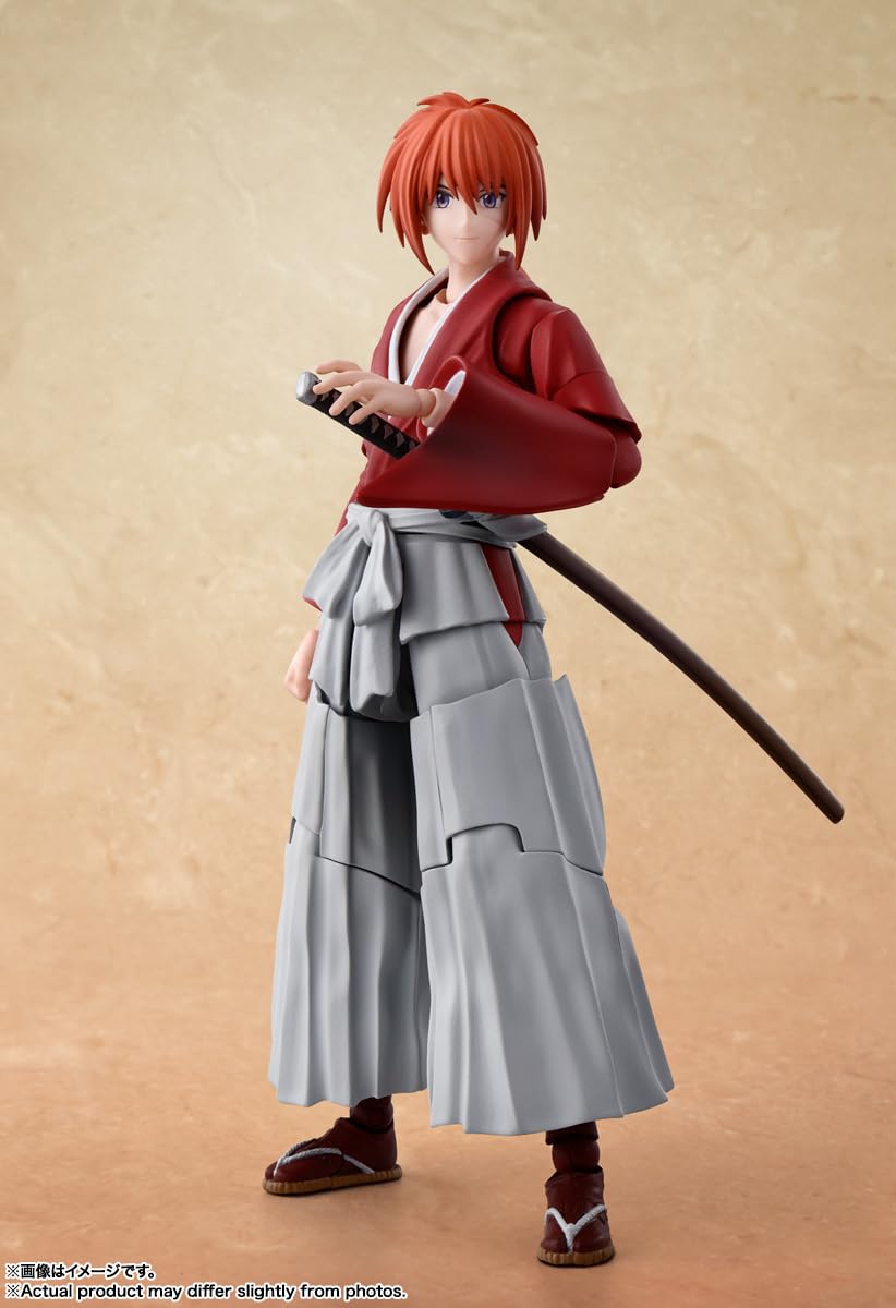 TAMASHII NATIONS - Kenshin Himura S.H.Figuarts Figure | Rurouni Kenshin: Meiji Swordsman Romantic Story
