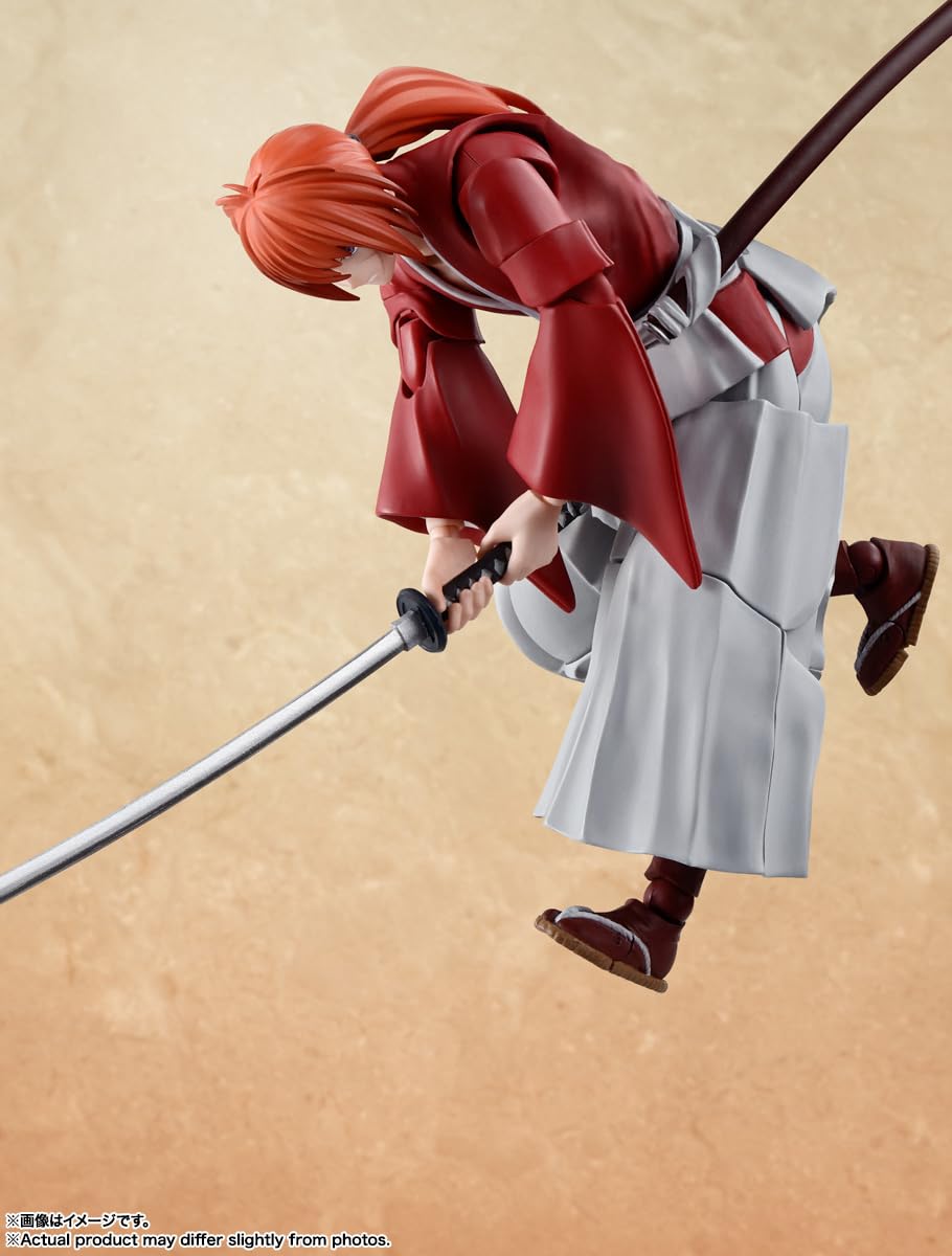 TAMASHII NATIONS - Kenshin Himura S.H.Figuarts Figure | Rurouni Kenshin: Meiji Swordsman Romantic Story