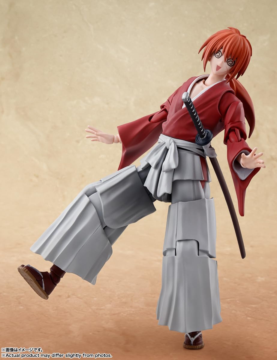 TAMASHII NATIONS - Kenshin Himura S.H.Figuarts Figure | Rurouni Kenshin: Meiji Swordsman Romantic Story