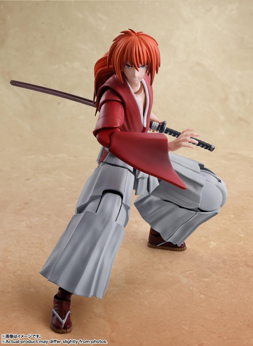 TAMASHII NATIONS - Kenshin Himura S.H.Figuarts Figure | Rurouni Kenshin: Meiji Swordsman Romantic Story