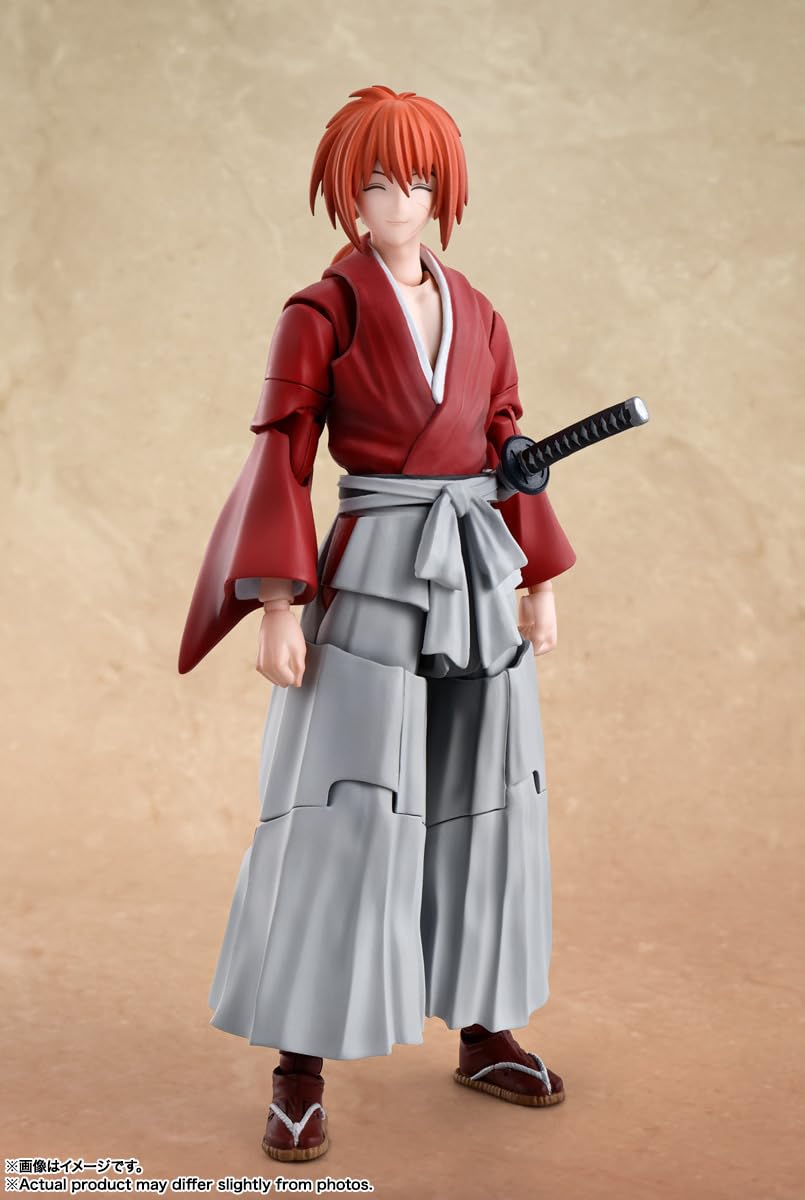 TAMASHII NATIONS - Kenshin Himura S.H.Figuarts Figure | Rurouni Kenshin: Meiji Swordsman Romantic Story