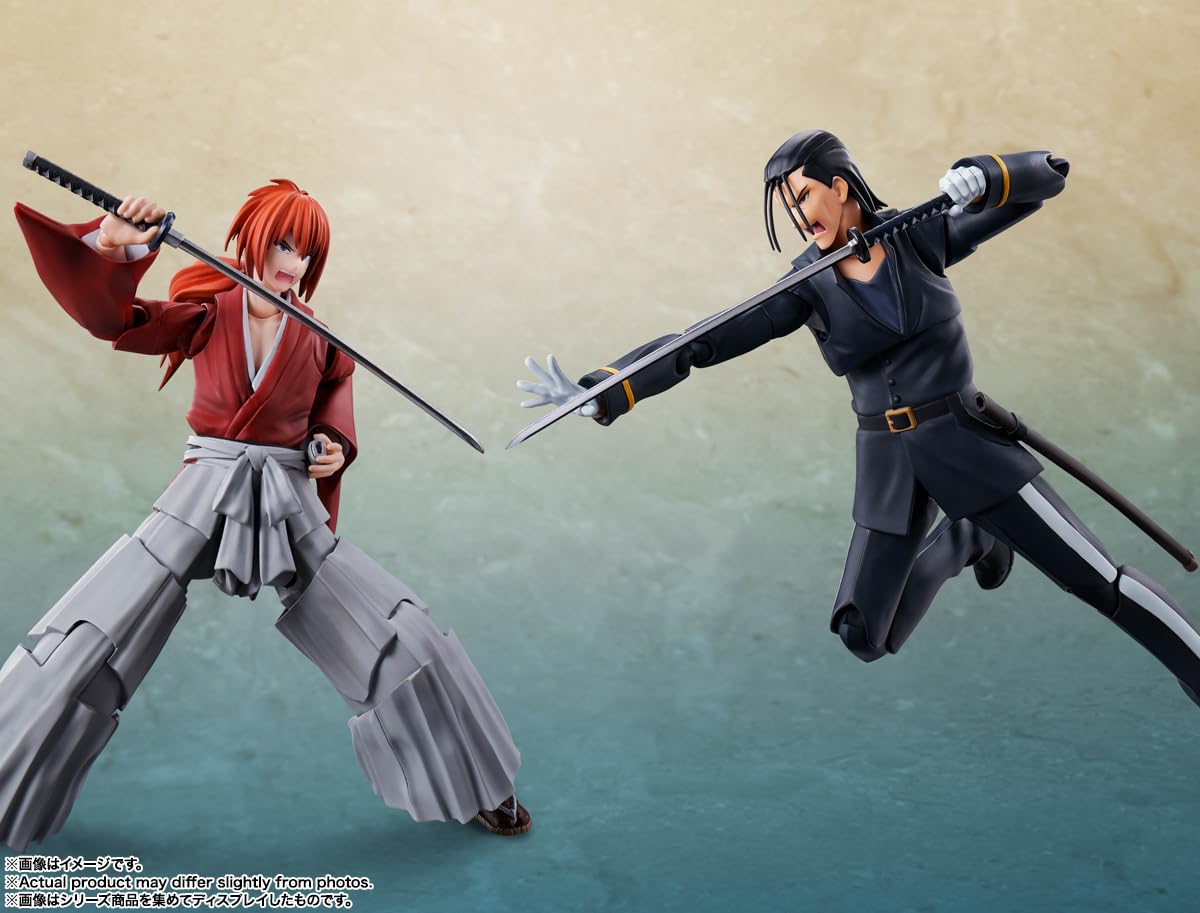 TAMASHII NATIONS S.H.Figuarts Hajime Saito Figure – Rurouni Kenshin Meiji Swordsman Romantic Story (Bandai Spirits)