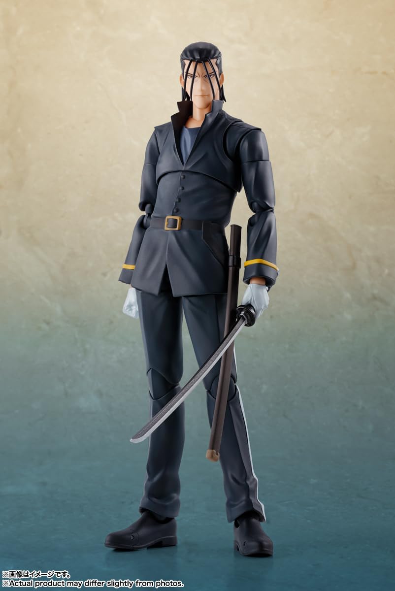 TAMASHII NATIONS S.H.Figuarts Hajime Saito Figure – Rurouni Kenshin Meiji Swordsman Romantic Story (Bandai Spirits)