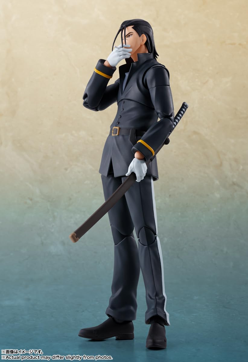 TAMASHII NATIONS S.H.Figuarts Hajime Saito Figure – Rurouni Kenshin Meiji Swordsman Romantic Story (Bandai Spirits)