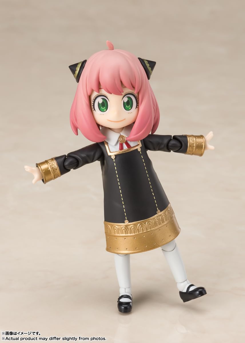 TAMASHII NATIONS Spy x Family Anya Forger Uniform Ver. S.H.Figuarts Figure – 3.1-Inch