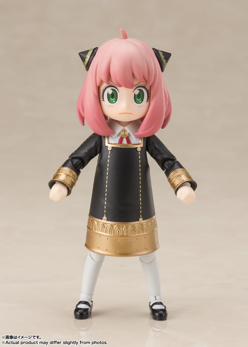 TAMASHII NATIONS Spy x Family Anya Forger Uniform Ver. S.H.Figuarts Figure – 3.1-Inch