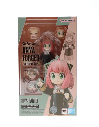 TAMASHII NATIONS Spy x Family Anya Forger Uniform Ver. S.H.Figuarts Figure – 3.1-Inch