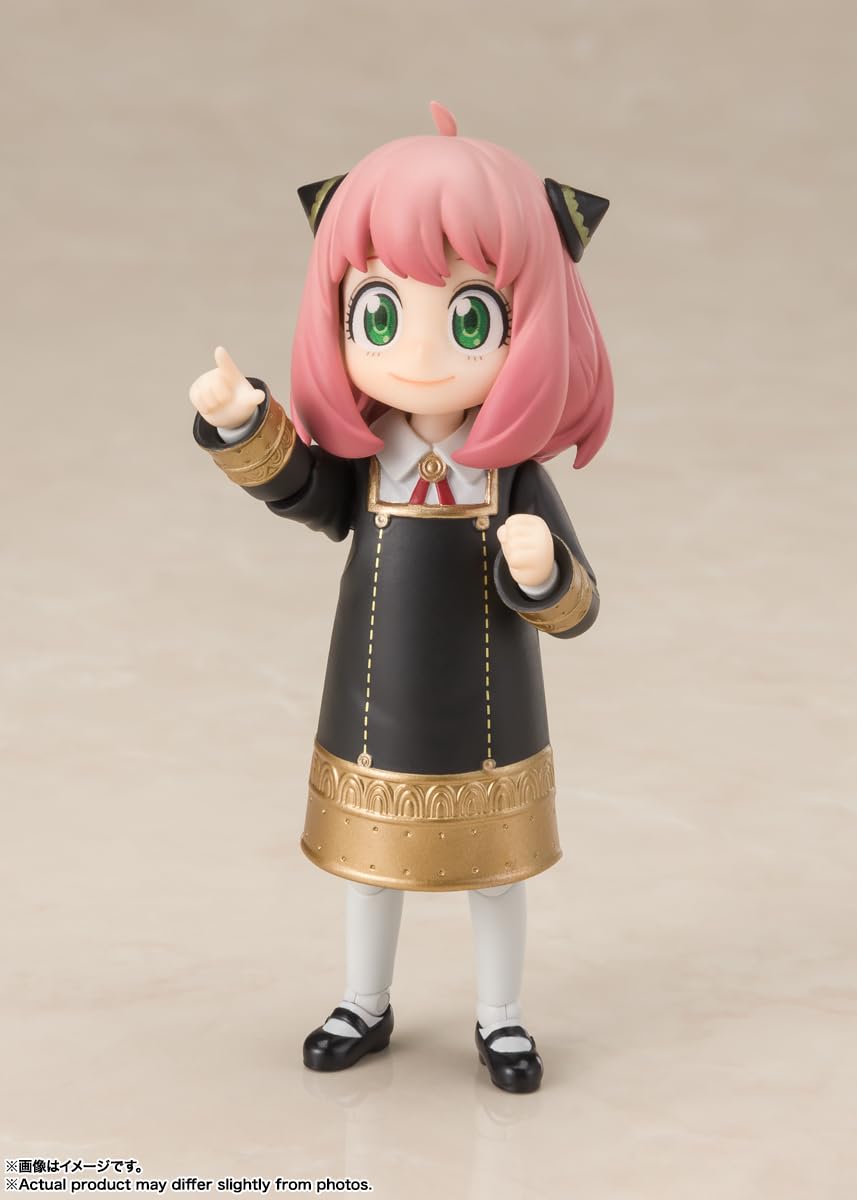 TAMASHII NATIONS Spy x Family Anya Forger Uniform Ver. S.H.Figuarts Figure – 3.1-Inch