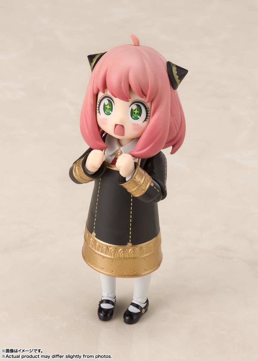 TAMASHII NATIONS Spy x Family Anya Forger Uniform Ver. S.H.Figuarts Figure – 3.1-Inch