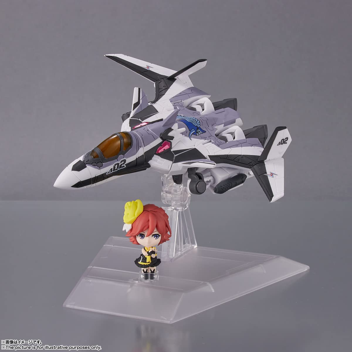 TAMASHII NATIONS Macross Delta VF-31F Siegfried (Messer Use) with Kaname Buccaneer – Tiny Session Figure