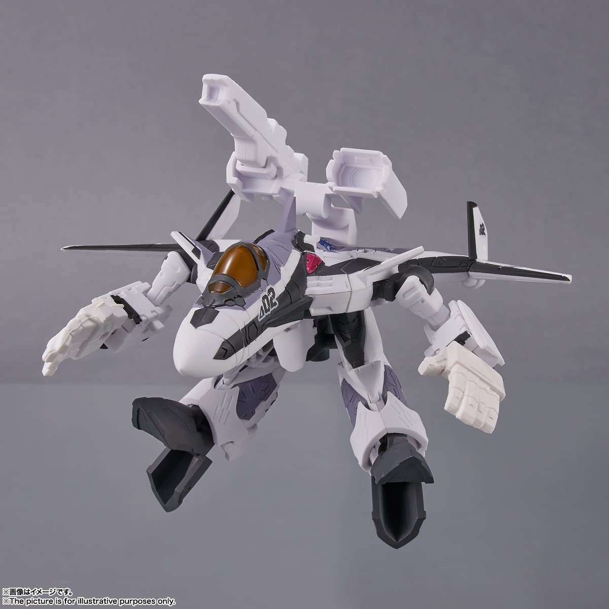 TAMASHII NATIONS Macross Delta VF-31F Siegfried (Messer Use) with Kaname Buccaneer – Tiny Session Figure