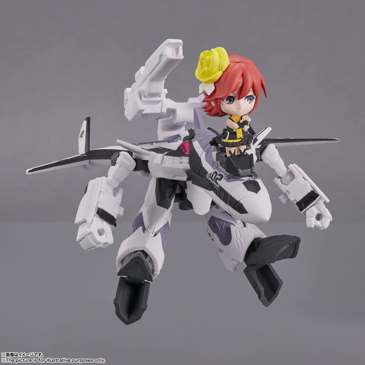 TAMASHII NATIONS Macross Delta VF-31F Siegfried (Messer Use) with Kaname Buccaneer – Tiny Session Figure