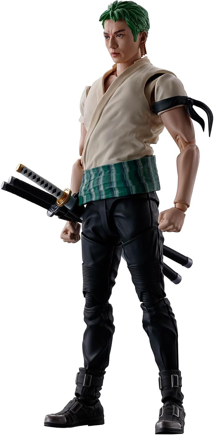 TAMASHII NATIONS One Piece Roronoa Zoro S.H.Figuarts Action Figure – Official Licensed