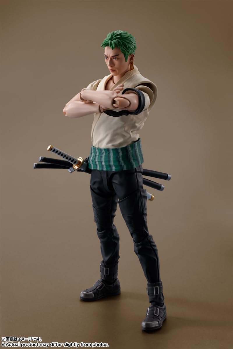 TAMASHII NATIONS One Piece Roronoa Zoro S.H.Figuarts Action Figure – Official Licensed