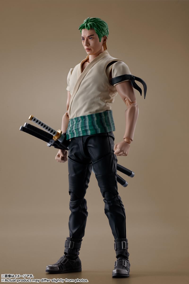 TAMASHII NATIONS One Piece Roronoa Zoro S.H.Figuarts Action Figure – Official Licensed