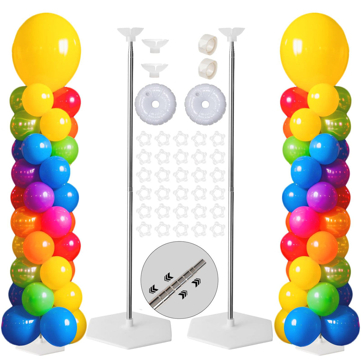 Tamodan Adjustable Balloon Column Kit – 78-Inch Telescopic Balloon Tower Stand