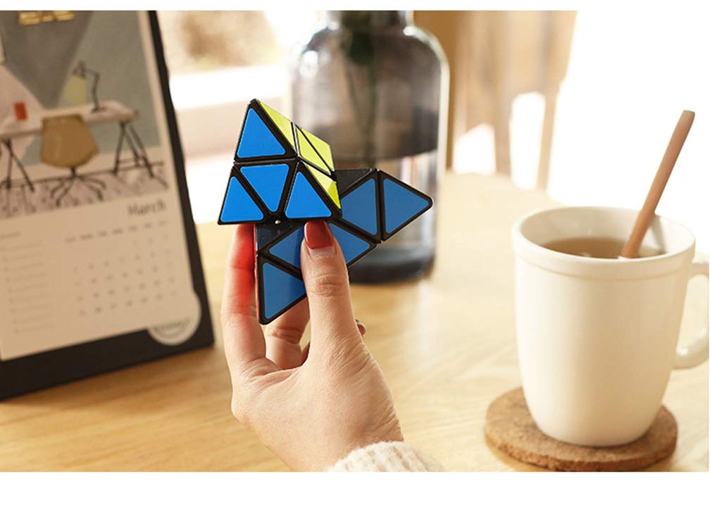 TANCH MYWH Pyramid Speed Cube 3x3 Triangle Puzzle – Portable Brain Teaser