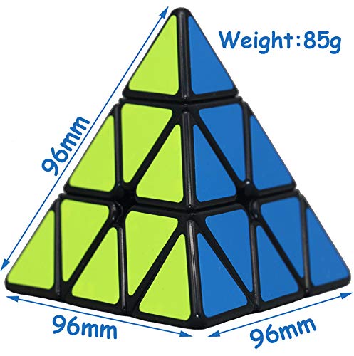TANCH MYWH Pyramid Speed Cube 3x3 Triangle Puzzle – Portable Brain Teaser