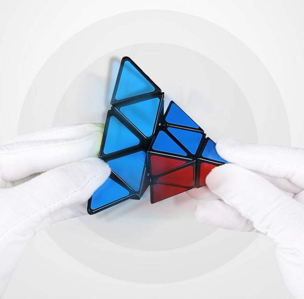 TANCH MYWH Pyramid Speed Cube 3x3 Triangle Puzzle – Portable Brain Teaser