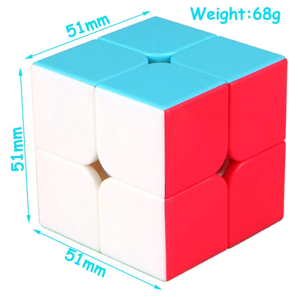 TANCH QIYI 2x2 Speed Cube – No Sticker, Smooth Turning, Colorful