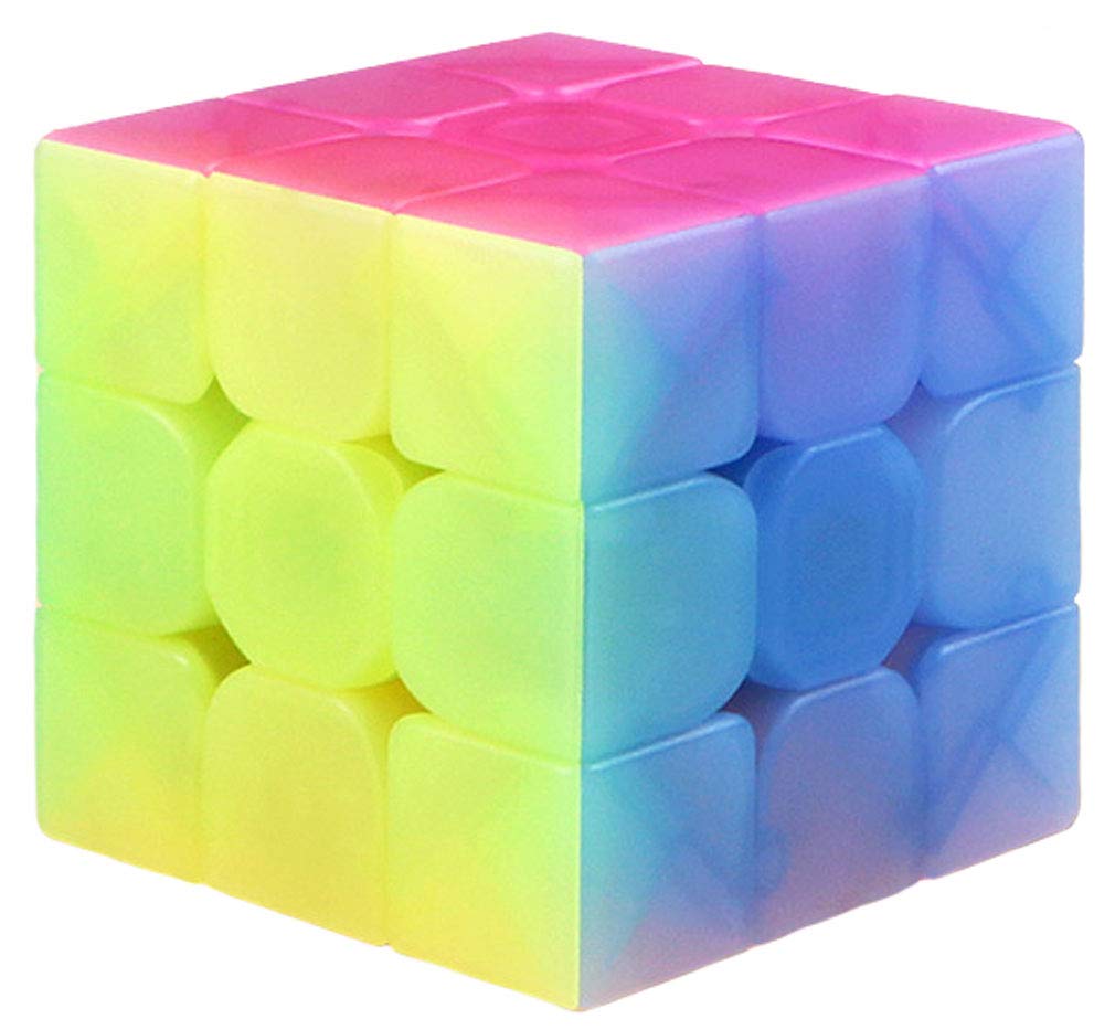 TANCH Qiyi Warrior W 3x3x3 Jelly Speed Cube – Stickerless, Frosted Surface