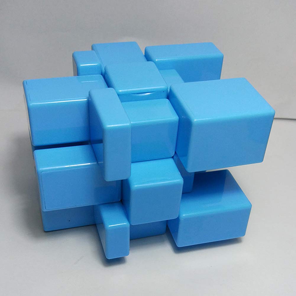 TANCH SS Mirror Speed Cube 3x3 – Stickless Dysmorphism Puzzle Toy Blue