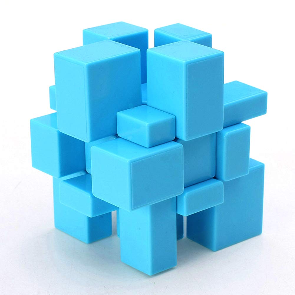 TANCH SS Mirror Speed Cube 3x3 – Stickless Dysmorphism Puzzle Toy Blue