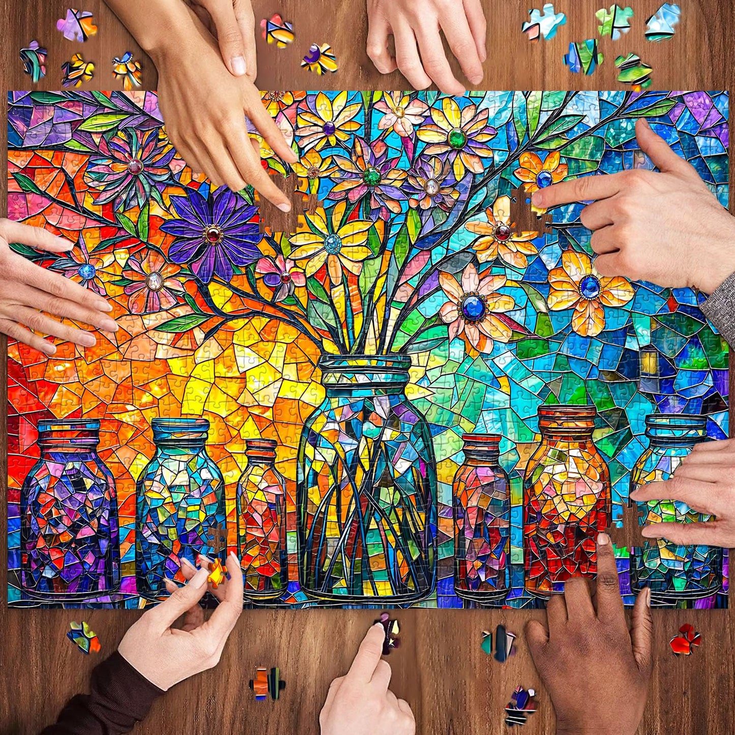 TangComplete Flower of Life 1000-Piece Puzzle for Adults | Premium Jigsaw, Challenging Family Decoration