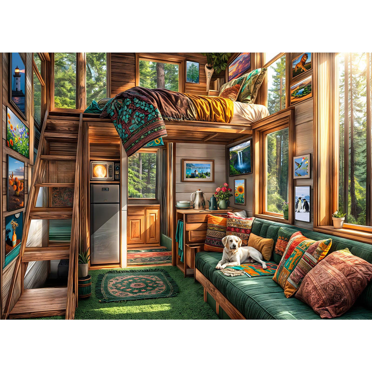 TangComplete Forest House 1000-Piece Puzzle for Adults | Challenging Jigsaw