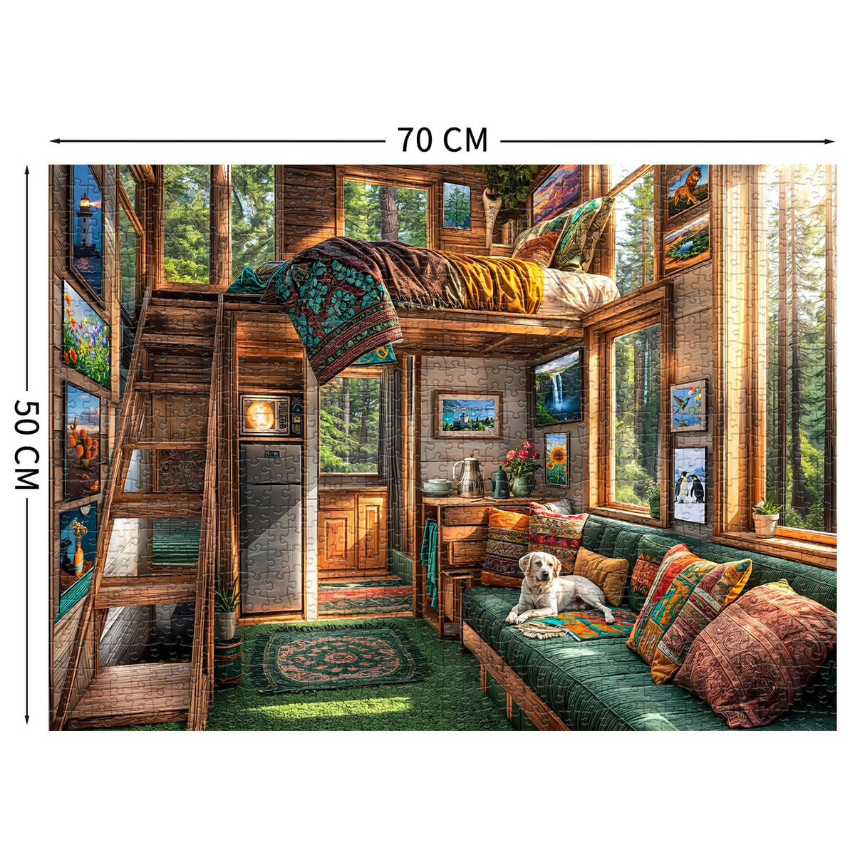 TangComplete Forest House 1000-Piece Puzzle for Adults | Challenging Jigsaw