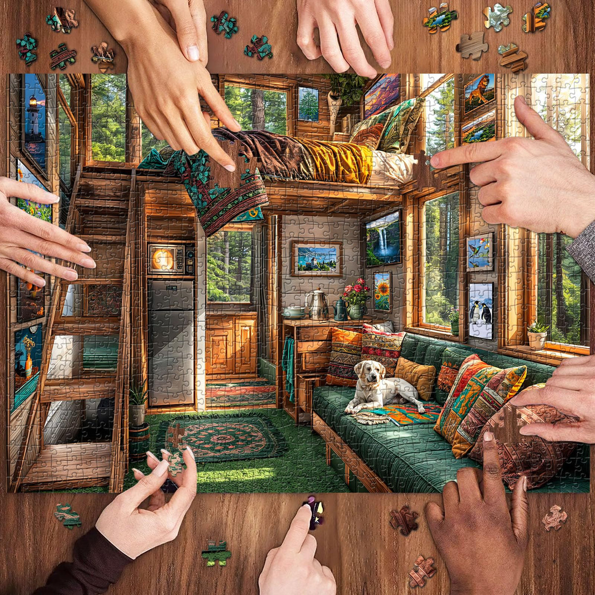 TangComplete Forest House 1000-Piece Puzzle for Adults | Challenging Jigsaw