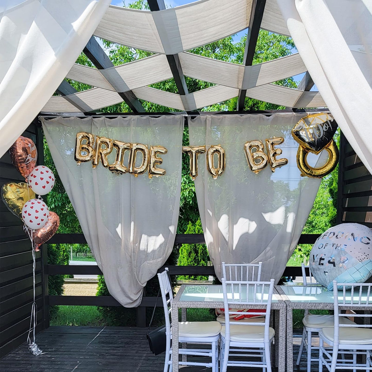 TangTuan 52 Pcs Gold Foil Letter Balloons with Air Pump | 16-Inch A-Z Sets for Birthday Banner & Party Decor