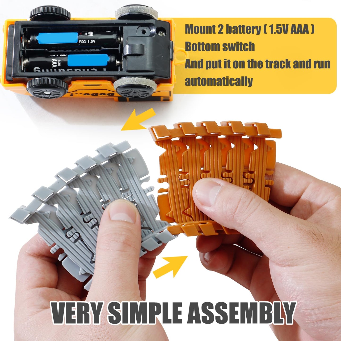 TANMGIN 281-Pcs Race Tracks Construction Toys – Creative Engineering Set for Kids 3-9