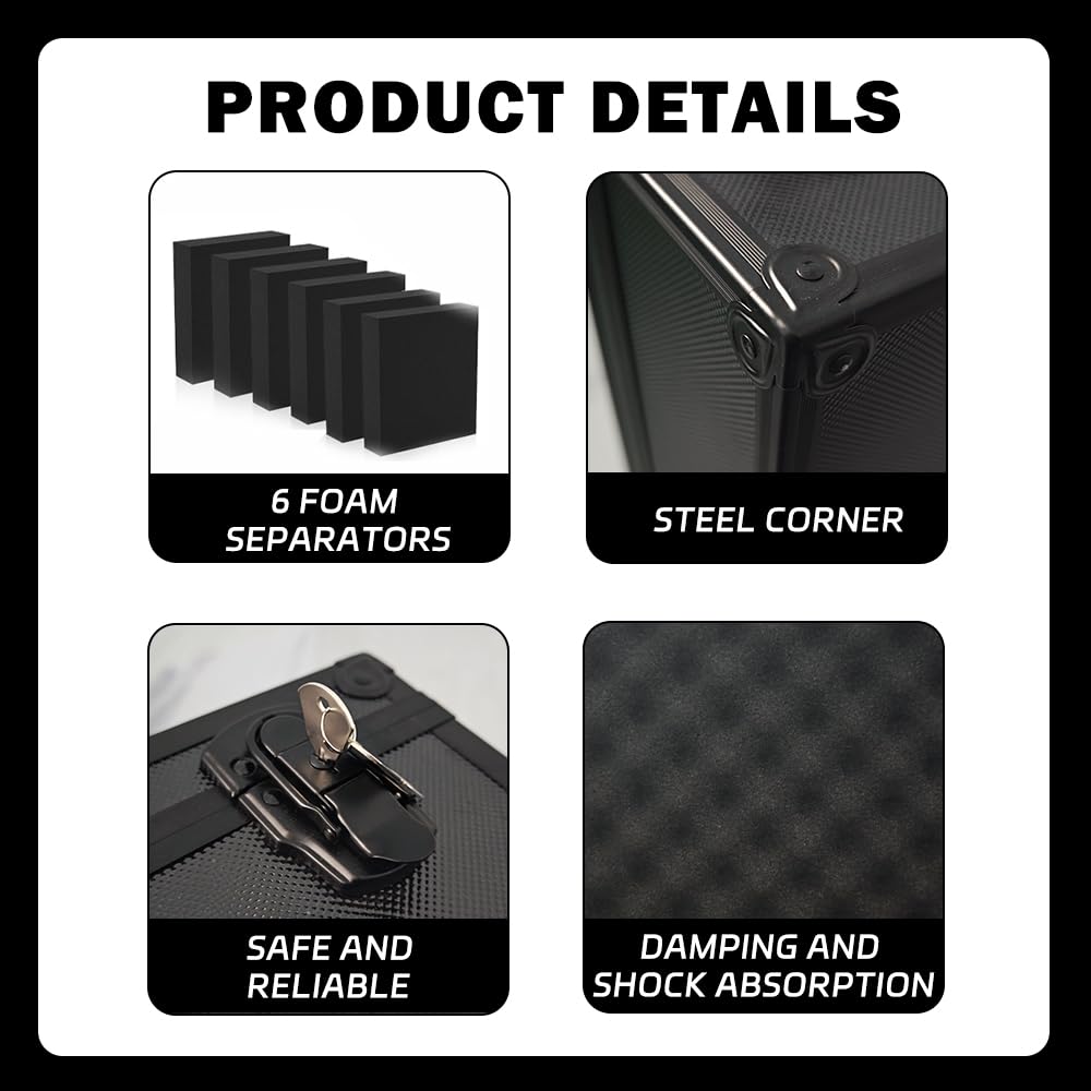 TAOPOWER Sports Card Storage Box — 3500 Card Capacity Aluminum Case for Large Card Collections