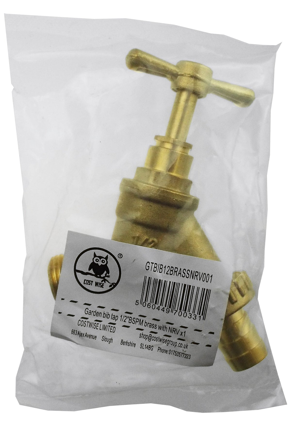 Garden Bib Tap Brass 1/2" BSPM Inlet