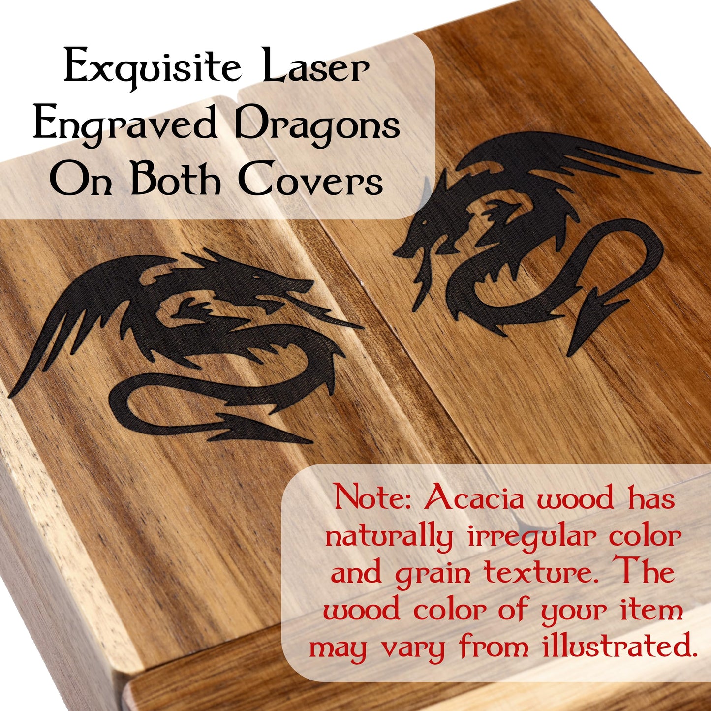 Tapeera Wooden Magnetic Dice Tower with Tray – Portable D&D Dice Roller
