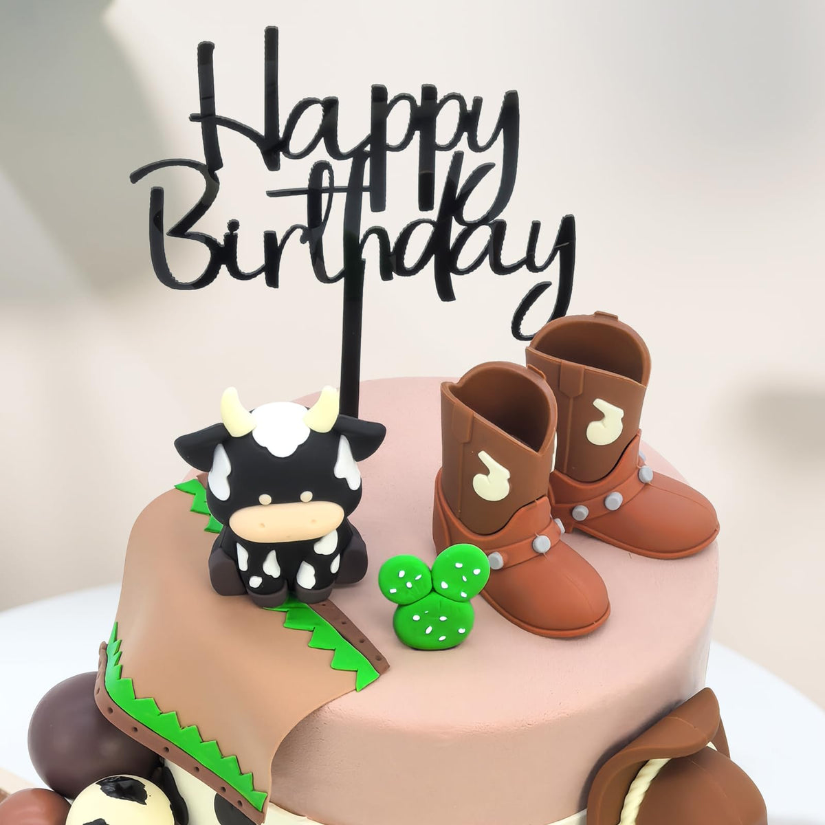 Tarocynn 20Pcs Cowboy Cake Decorations – Hat, Boots & Topper