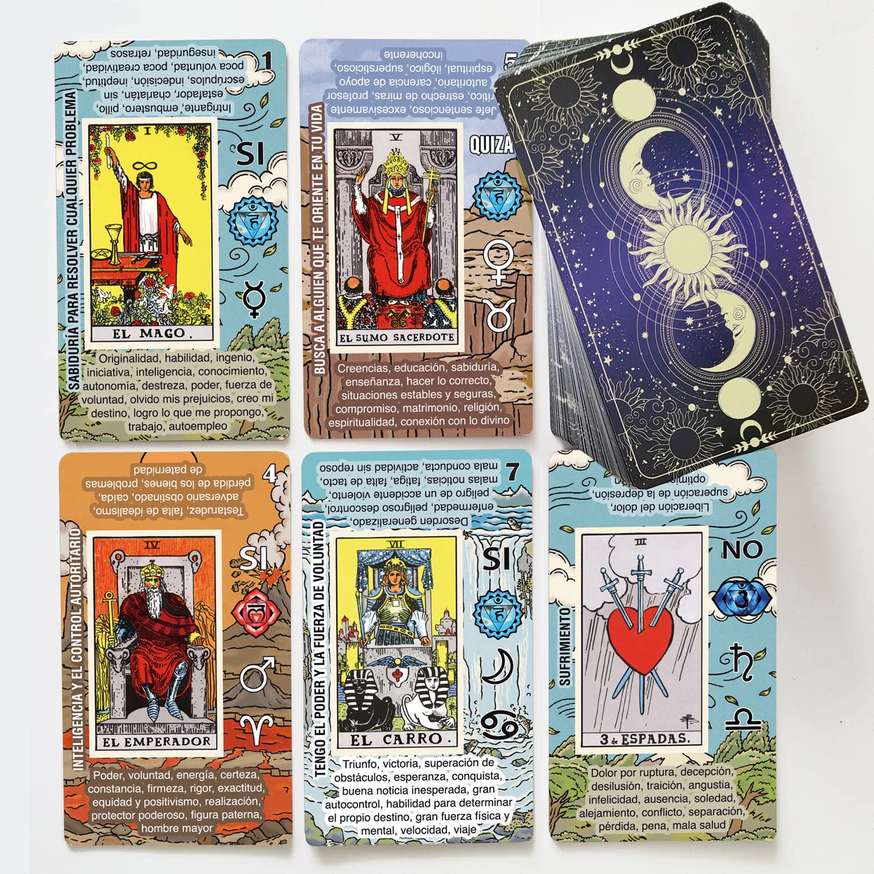 Tarotika Tarot Cards for Beginners – Learn Tarot Deck with On-Card Meanings