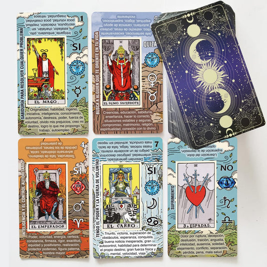 Tarotika Tarot Cards for Beginners – Learn Tarot Deck with On-Card Meanings
