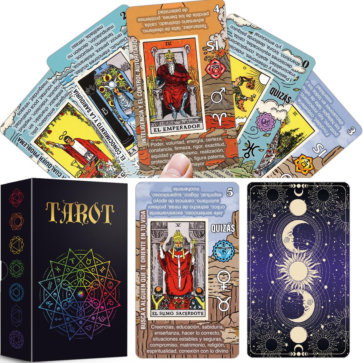 Tarotika Tarot Cards for Beginners – Learn Tarot Deck with On-Card Meanings