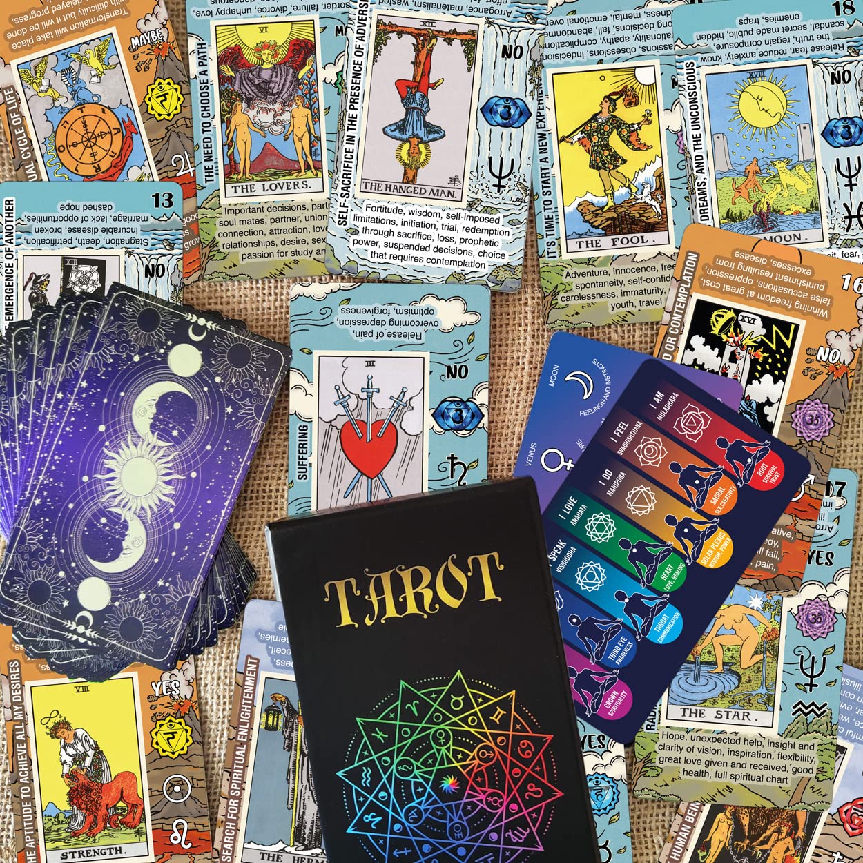 Tarotika Tarot Cards for Beginners – Learn Tarot with On-Card Meanings