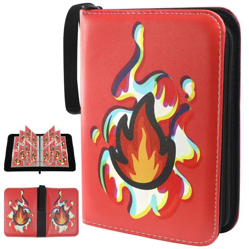 Tarvolkenz Card Binder 4-Pocket – Waterproof 3-Ring Album for 400 Cards