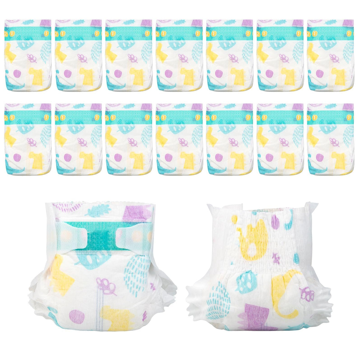 TatuDoll 14-Piece Reusable Diaper Set for 17-24 Inch Reborn Dolls