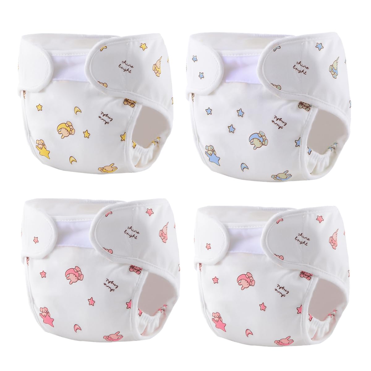 TatuDoll Reborn Baby Dolls Diapers — 4-Piece Washable Pack for 17–24 Inch Dolls