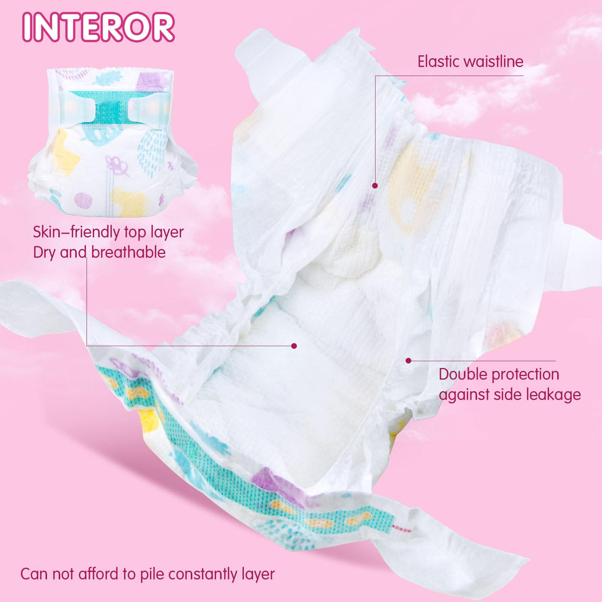 TatuDoll 14-Piece Reusable Diaper Set for 17-24 Inch Reborn Dolls