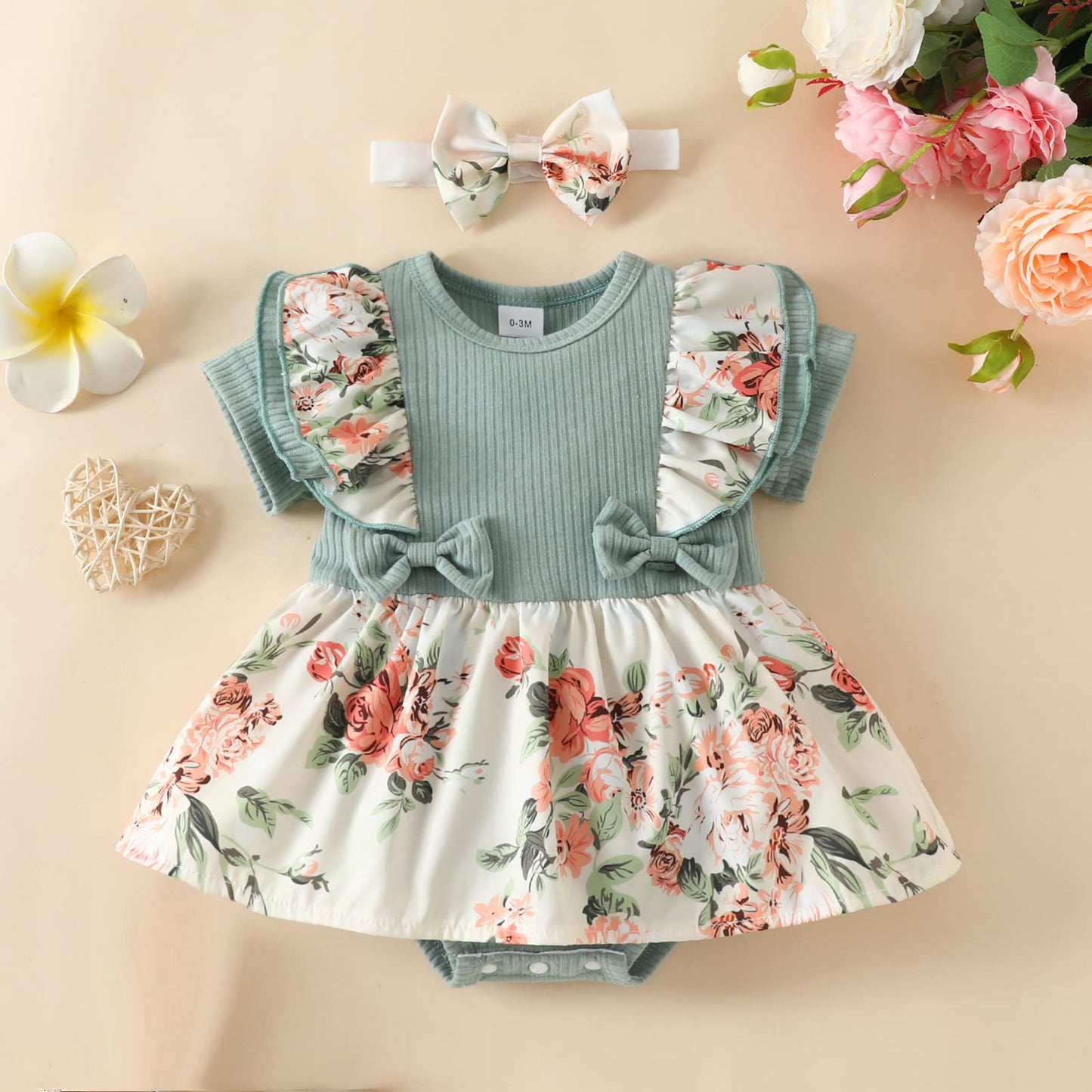 TatuDoll 22-Inch Reborn Doll Clothes Set | 2-Piece Floral Outfit for 22-24 Inch Dolls